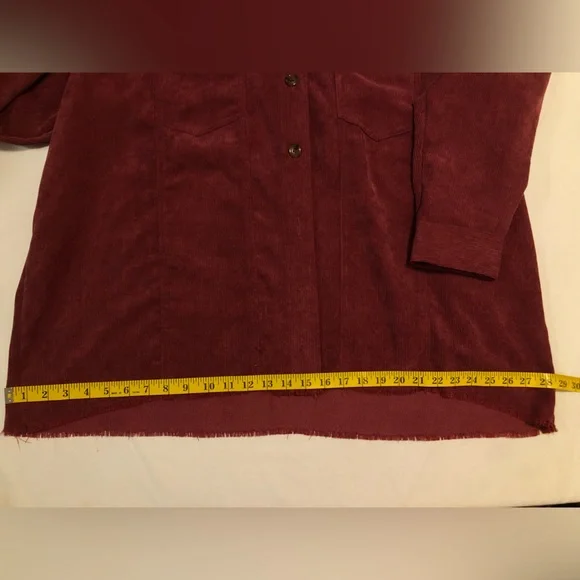 Rue+ burgundy corduroy shacket, 2X - Picture 6 of 10